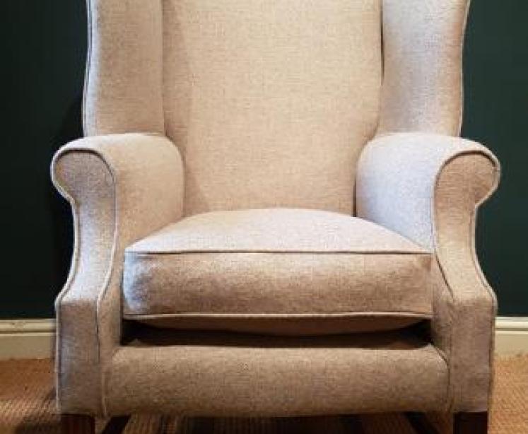 George III Wing Back Arm Chair - Image 7