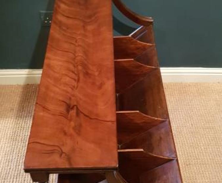 Fine Quality Edwardian Figured Mahogany Book Trough - Image 6