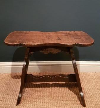 Period Oak Boarded Stool