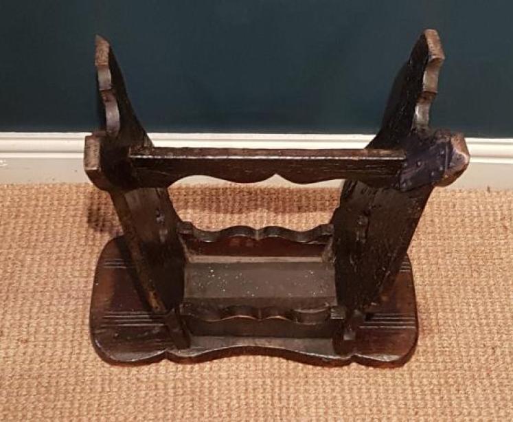 Period Oak Boarded Stool - Image 7