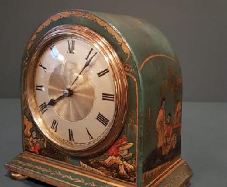Edwardian Chinoiserie Mantel Clock - Image 3
