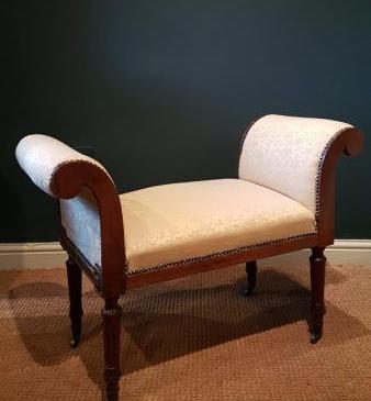 Victorian Walnut Framed Window Seat