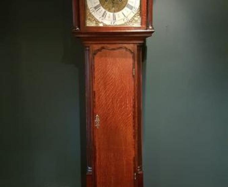 George III Oak 8 Day John Smith Chester Moon Phases Longcase Clock - Image 1