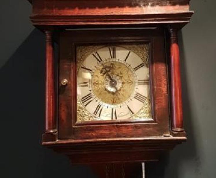 Rare George II Oak Hooded Wall Clock - Image 1