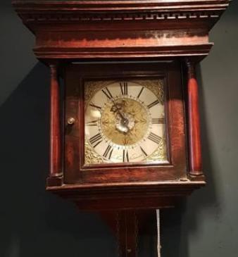 Rare George II Oak Hooded Wall Clock