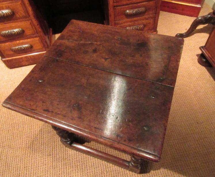 Very Unusual James II Period Oak Low Table - Image 2