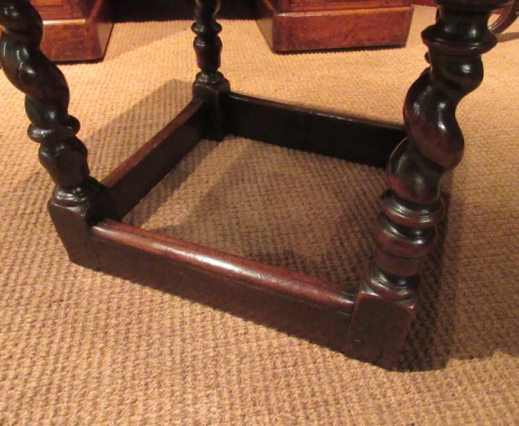 Very Unusual James II Period Oak Low Table - Image 3