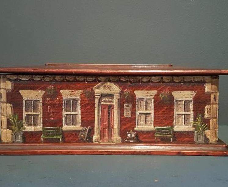Victorian Oak Painted Country House Box - Image 6