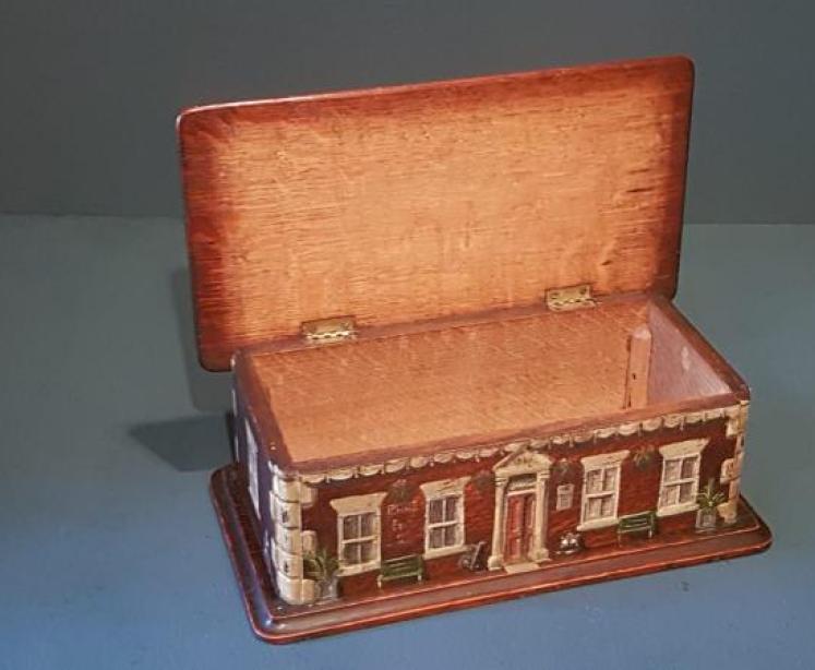 Victorian Oak Painted Country House Box - Image 7