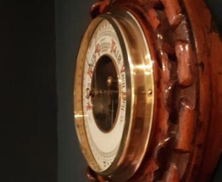 Victorian Carved Oak Barometer - Image 5