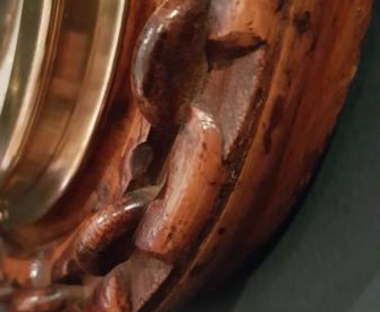 Victorian Carved Oak Barometer - Image 7