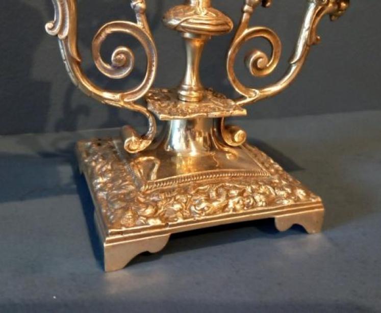 Pair of Victorian Brass Candelabra - Image 4