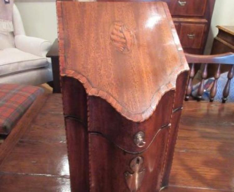 Superb George III Period Inlaid Knife Box - Image 1