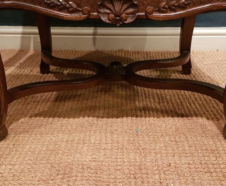 Superb Pair of Walnut Framed Arm Chairs - Image 3