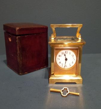 Fine 19th Century French Carriage Clock in Case