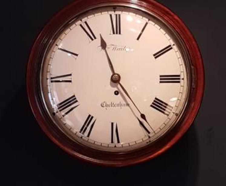 Early Victorian Convex Dial Fusee Wall Clock - Image 1