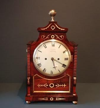 William IV Rosewood Double Fusee Bracket Clock
