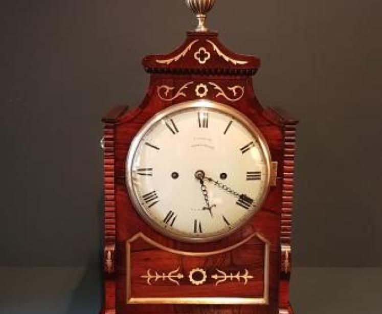 William IV Rosewood Double Fusee Bracket Clock - Image 1