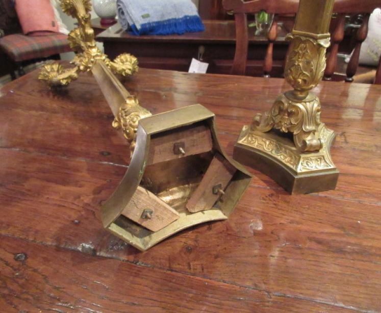 Stunning Pair of Mid 19th Century Gilt Ormolu Candleabra - Image 4