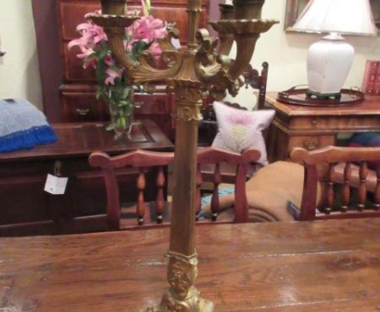 Stunning Pair of Mid 19th Century Gilt Ormolu Candleabra - Image 5