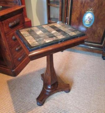 Regency Period Rosewood & Marble Specimen Table