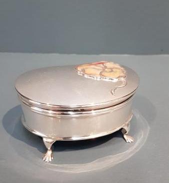 Edwardian Silver and Mother of Pearl Ring Box