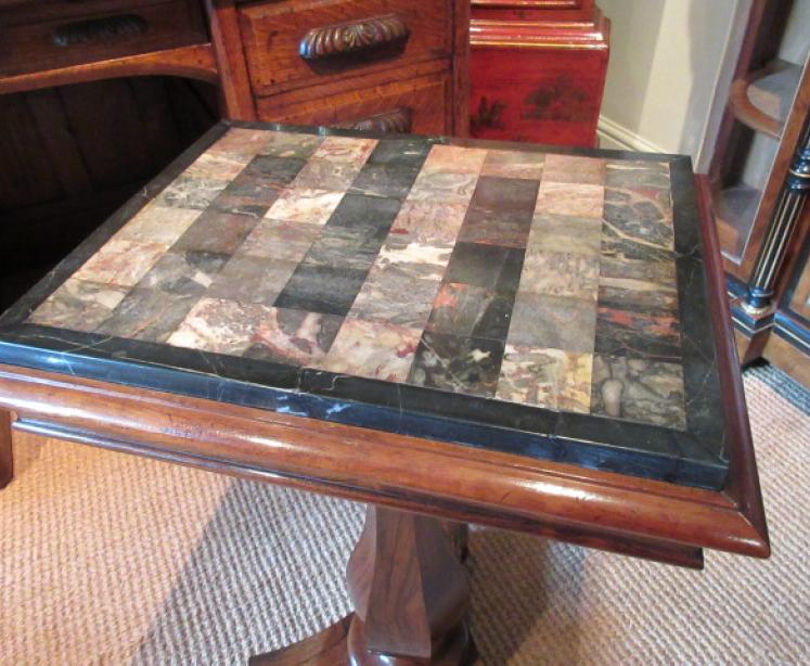 Regency Period Rosewood & Marble Specimen Table - Image 4