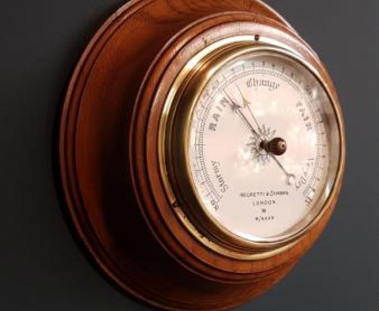 Victorian Golden Oak Cased Negretti and Zambra Barometer - Image 2
