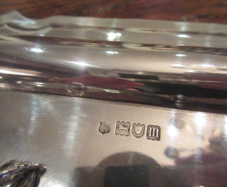 High Quality Edwardian Period Silver Double Inkstand - Image 5