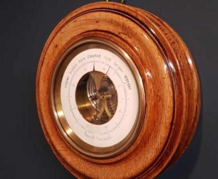 Early Oak Cased Ships Barometer - Image 7