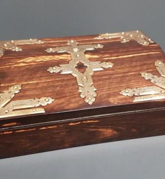 Brass Bound Coromandel Writing Slope