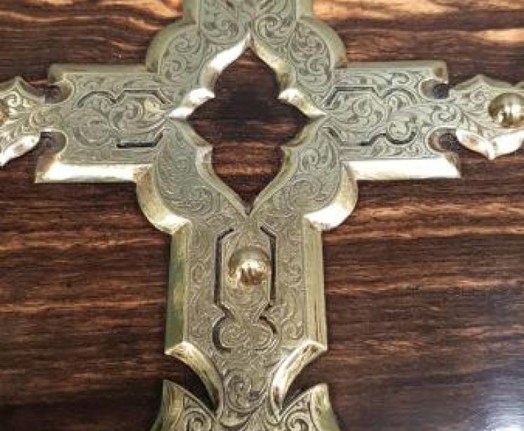 Brass Bound Coromandel Writing Slope - Image 6