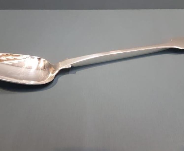 Georgian Exeter Silver Rat Tail Hash Spoon - Image 1