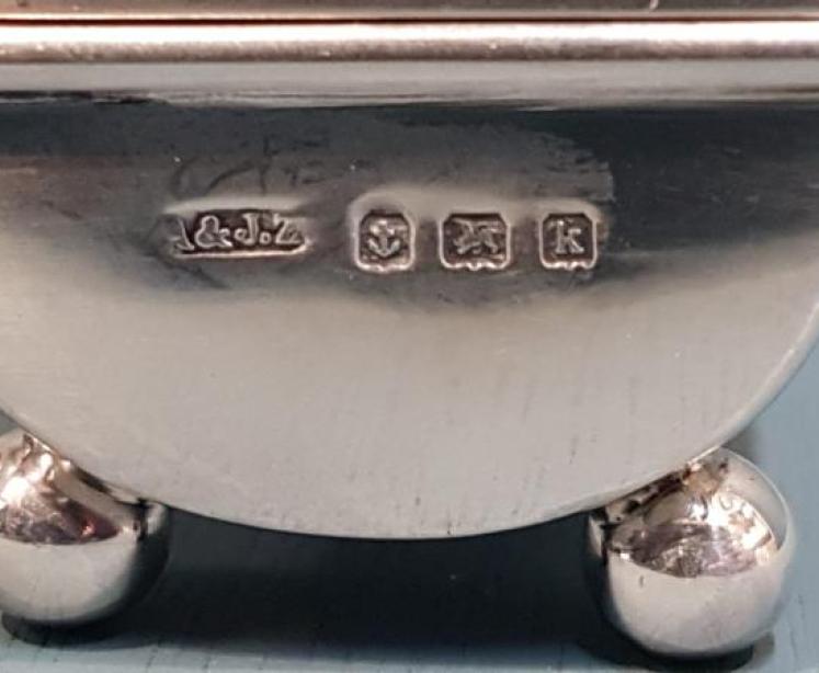 Silver Three Section Stamp Box - Image 4