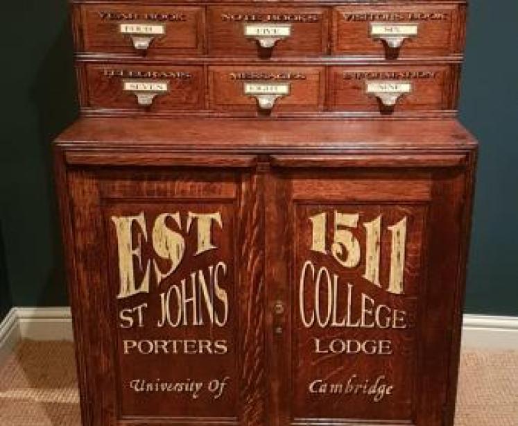 Edwardian Cambridge College File Chest - Image 1