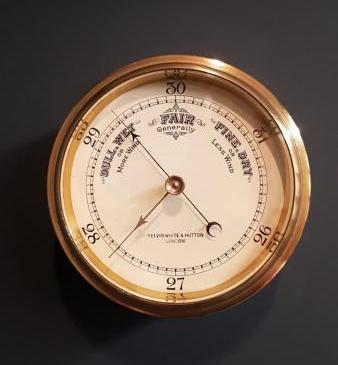 Edwardian London Made Ships Bulkhead Barometer