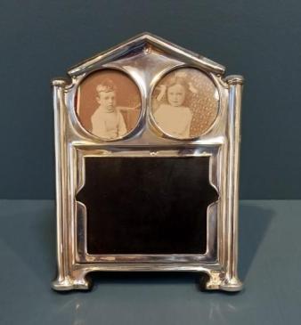 Rare Edwardian Silver Three Window Photo Frame