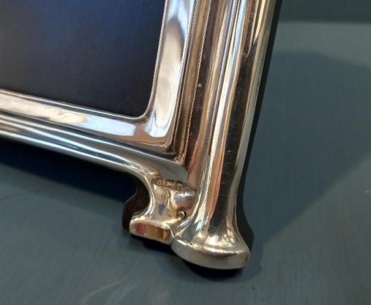 Rare Edwardian Silver Three Window Photo Frame - Image 5