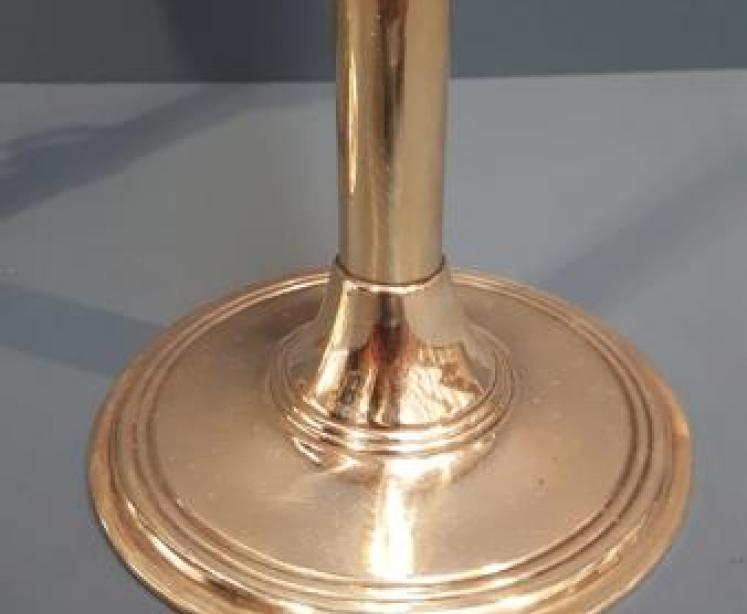 Pair of Tall George III Brass Candlesticks - Image 4