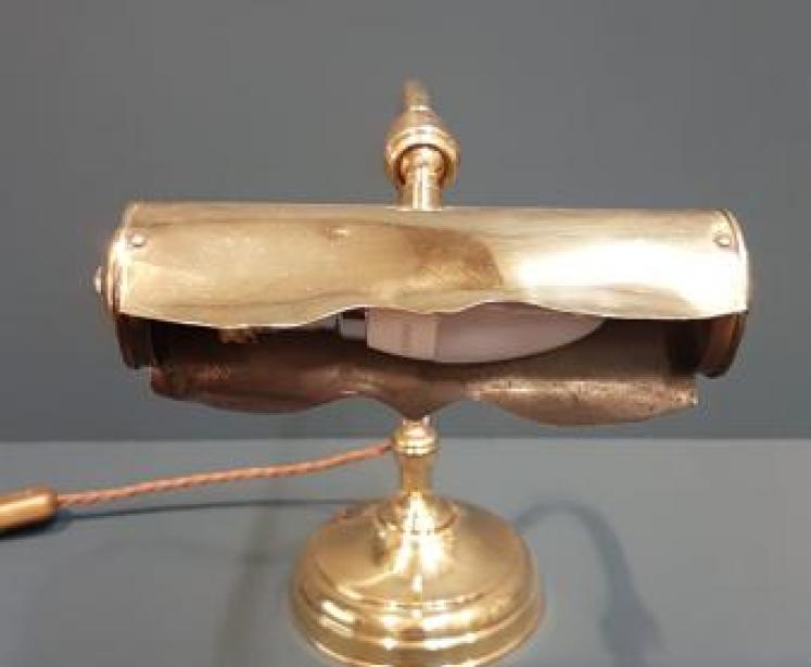 Edwardian Brass Adjustable Desk Lamp - Image 2