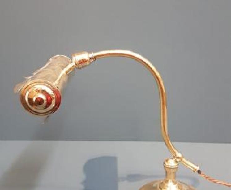 Edwardian Brass Adjustable Desk Lamp - Image 3