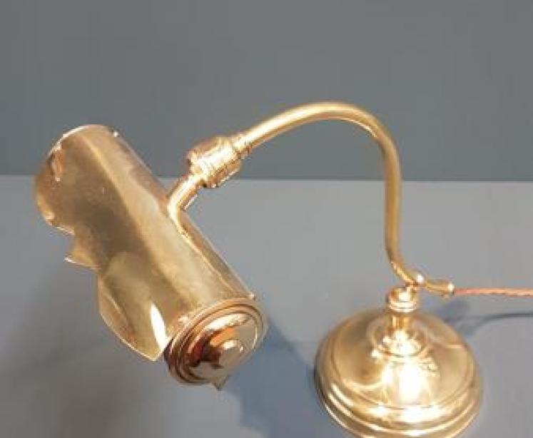 Edwardian Brass Adjustable Desk Lamp - Image 5