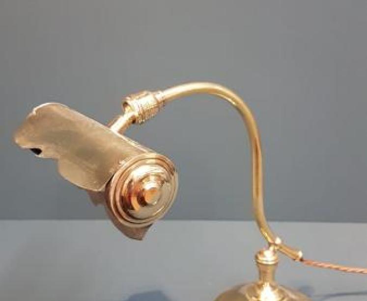 Edwardian Brass Adjustable Desk Lamp - Image 6