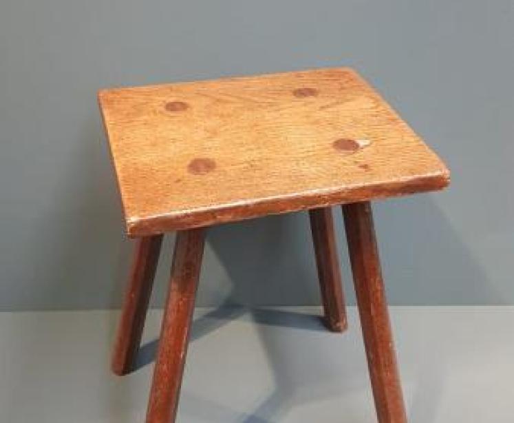 Late Georgian Ash and Elm Stool - Image 1