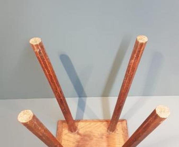 Late Georgian Ash and Elm Stool - Image 4