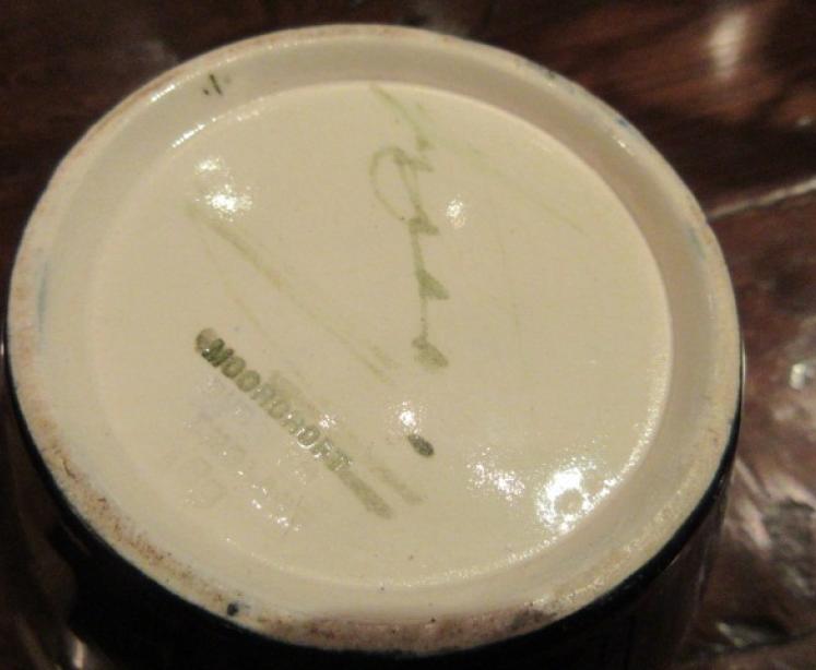 Early Moorcroft Pansy with Grey Top Vase  - Image 4