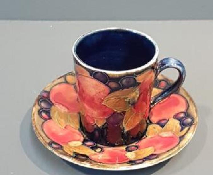 Moorcroft Coffee Cup and Saucer - Image 5