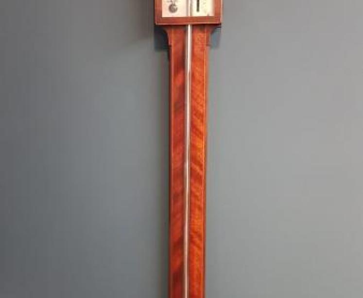 George III Mahogany Stick Barometer - Image 1