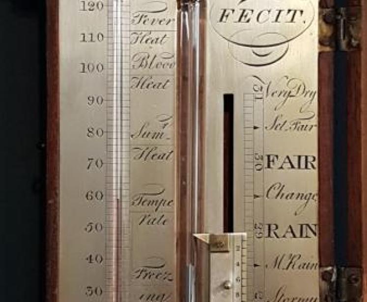 George III Mahogany Stick Barometer - Image 3