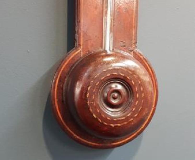 George III Mahogany Stick Barometer - Image 6